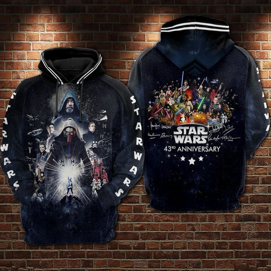 Star Wars 43rd Anniversary Over Print 3d Hoodie Zip Hoodie Moonbestprint