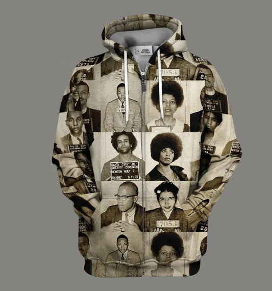 Melanin Civil Rights Leaders 3d Hoodie Zip Hoodie Moonbestprint
