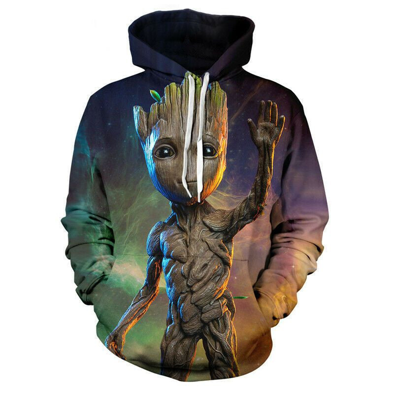 Guardians Of The Galaxy Groot 3d Hoodie Zip Hoodie Moonbestprint