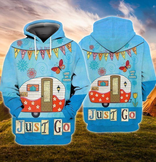 Adventure Enjoy The Journey Just Go Camping For Men And Women 3d Hoodie Zip Hoodie Moonbestprint