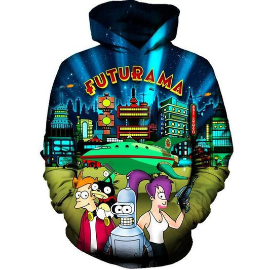 Futurama Friends Hoodie Moonbestprint