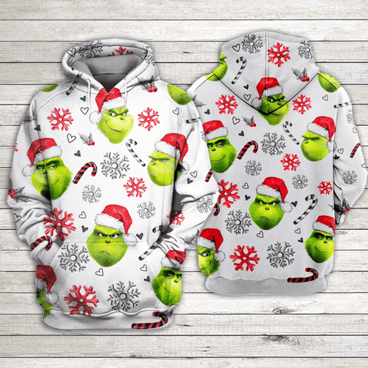 Christmas The Grinch 3d Pullover Printed Over Unisex Hoodie Moonbestprint