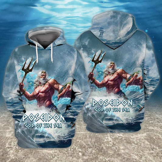 Poseidon God Of The Sea For Men And Women 3d Hoodie Zip Hoodie Moonbestprint