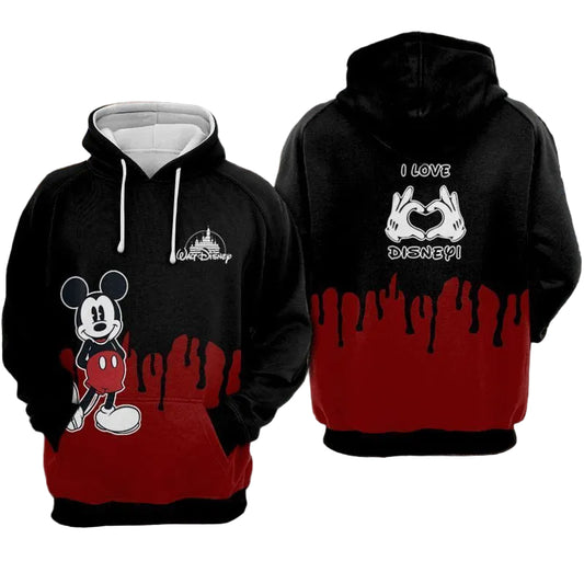 Mickey Mouse - I Love Disney Over Print 3d Hoodie Zip Hoodie 22 Moonbestprint