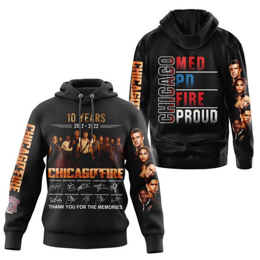 Chicago Fire Signature Fan Gift, Chicago Fire Happy Anniversary 10 Years 2012 2022 All Over Print Hoodie, Zip Hoodie Moonbestprint