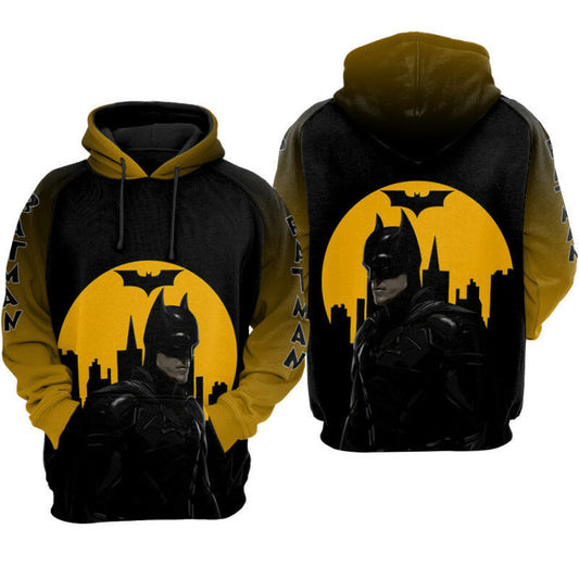 Batman City Back Yellow Black Hoodie Zip Hoodie Moonbestprint