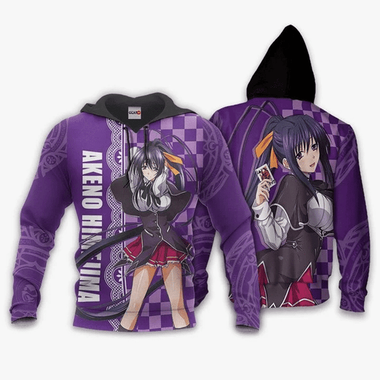 High School Dxd Akeno Himejima Anime Manga For Men And Women 3d Hoodie Zip Hoodie Moonbestprint