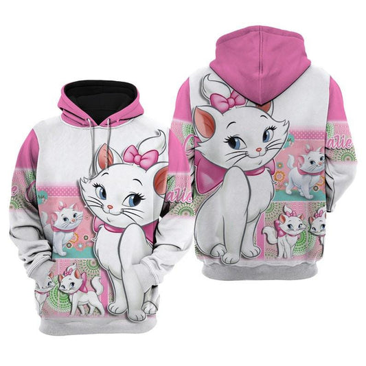 Disney Cartoon Fan Gift, Cute Marie Cat The Aristocats, Marie Cat Disney All Over Print Hoodie, Zip Hoodie Moonbestprint