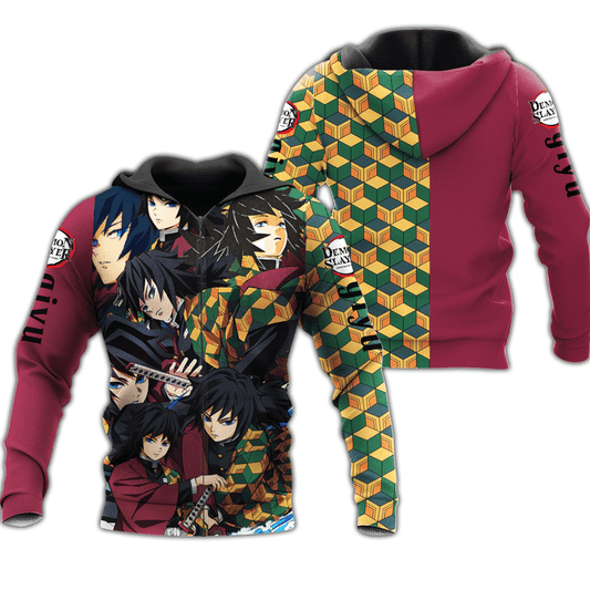 Giyu Demon Slayers Anime Manga For Men And Women 3d Hoodie Zip Hoodie Moonbestprint