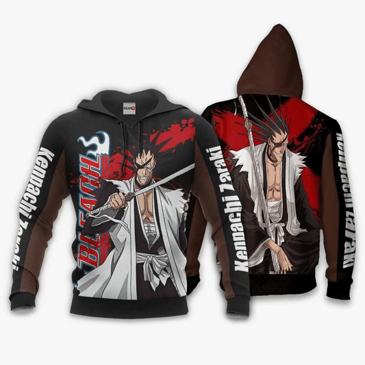 Kenpachi Zaraki Anime Manga Bleach For Men And Women 3d Hoodie Zip Hoodie Moonbestprint