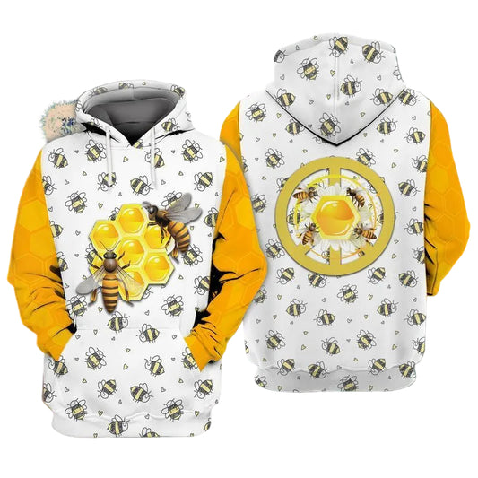 Bee Honey For Men And Women 3d Hoodie Zip Hoodie Moonbestprint