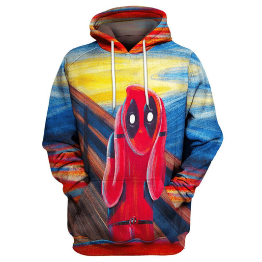 Marvel Deadpool Screaming Hoodie Zip Hoodie Moonbestprint
