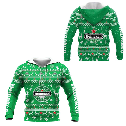 Heineken Shirt Fan Gift 179, Stylist Unisex 3d Hoodie Zip Hoodie Moonbestprint