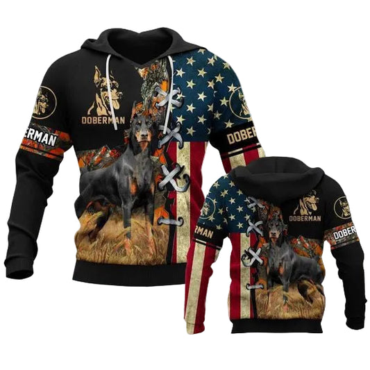Doberman Mt Qth All Over Print Unisex Pullover Hoodie Moonbestprint
