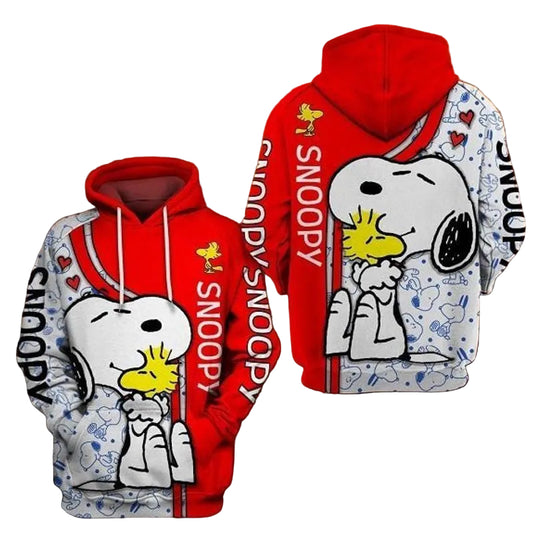 Snoopy Hugging Woodstock 3d Hoodie Moonbestprint