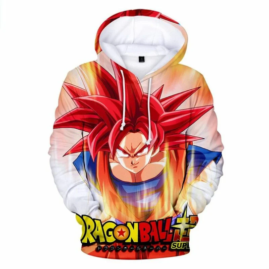 Goku Super Blue Saiyan Cartoon Dragon Ball Anime Manga Over Print 3d Hoodie Zip Hoodie Moonbestprint