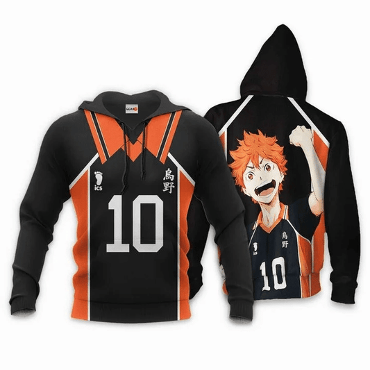 Shoyo Hinata Karasuno Anime Manga Haikyuu Number 10 For Men And Women 3d Hoodie Zip Hoodie Moonbestprint
