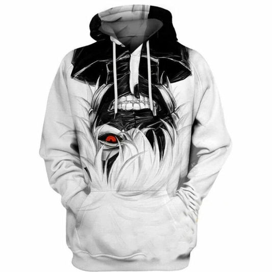Badass Ken Kaneki Tokyo Ghoul Over Print 3d Hoodie Zip Hoodie Moonbestprint