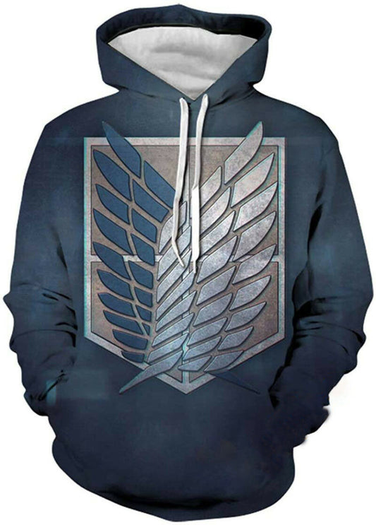 Attack On Titan Print Pullover With Front Pocket Hoodie 3d Zip Hoodie Moonbestprint
