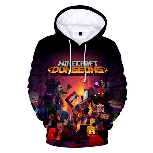 Gaming Minecraft Hoodie Unisex 3d Hoodie Zipper Hoodie Moonbestprint