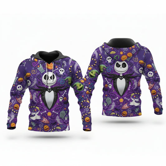 Jack Skellington Nightmare Before Christmas Hoodie &amp; Zip Hoodie Moonbestprint