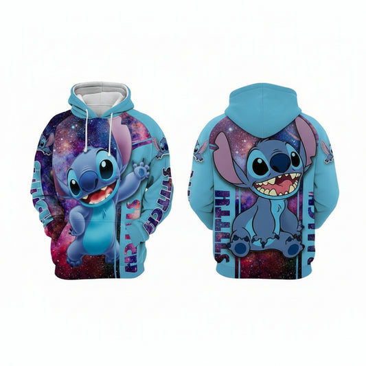 For Stitch Lovers Galaxy Pattern 3d Hoodie Moonbestprint