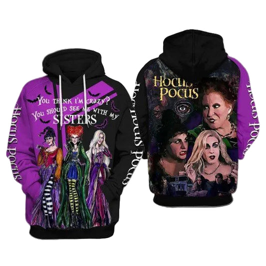 Hocus Pocus Halloween Movies 2k540 Lover Gift ,hocus Pocus All Over Print 3d Hoodie Moonbestprint
