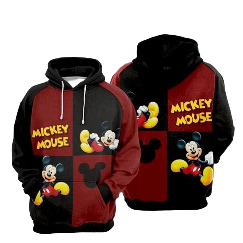 Mickey Mouse Disney Yellow Red 3d Hoodie Moonbestprint