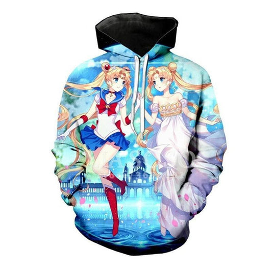 Anime Sailor Moon Kawaii Girls Hipster Good Quality Casual Over Print 3d Hoodie Zip Hoodie 2 Moonbestprint