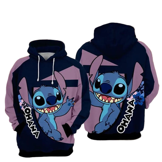 For Stitch Lovers Ohana 3d Hoodie Moonbestprint
