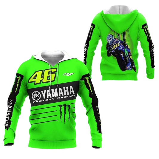 Yamaha Factory Racing Team Skull Vr46 All Over Print Hoodie, Zip Hoodie 140 Moonbestprint