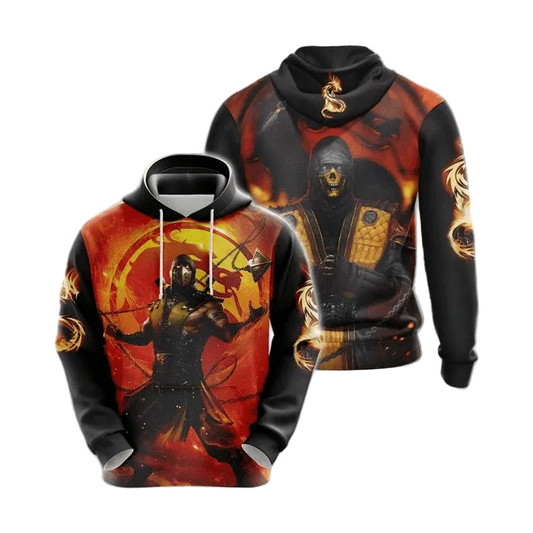 Scorpion Mortal Kombat Mortal Kombat 3d Hoodie Zipper Hoodie Moonbestprint