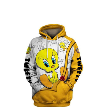 Charming Tweety, Cute Tweety Looney Tunes Warner Bros Ver20 All Over Print Hoodie Moonbestprint