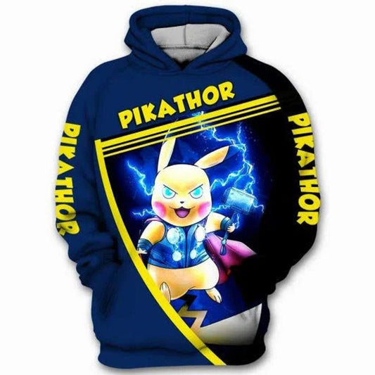 Pokemon Pikathor Cute 3d Hoodie Zip Hoodie Moonbestprint