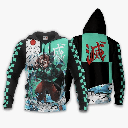 Tanjiro Anime Manga Demon Slayer Water Breathing For Men And Women 3d Hoodie Zip Hoodie Moonbestprint