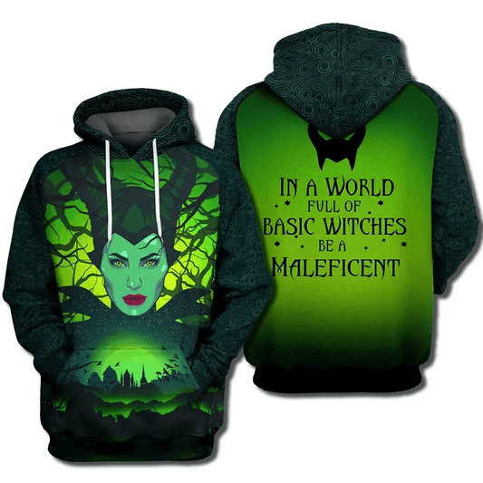 Maleficent In A World Full Of Basic Witches Be A Maleficent 3d Hoodie Zip Hoodie 195 Moonbestprint