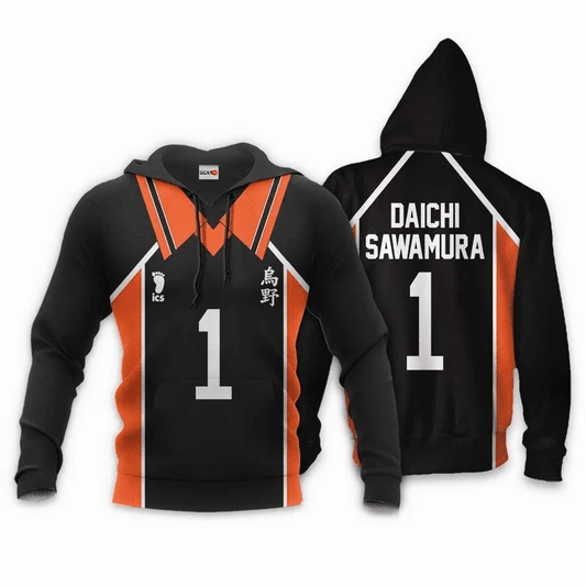 Karasuno Daichi Sawamura Anime Manga Haikyuu Number 1 For Men And Women 3d Hoodie Zip Hoodie Moonbestprint