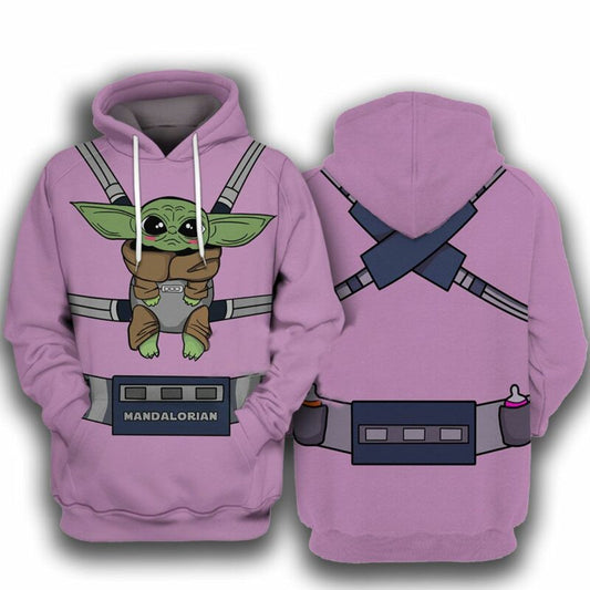 Star Wars Baby Yoda Mando Carrier 3d Hoodie Zip Hoodie Moonbestprint