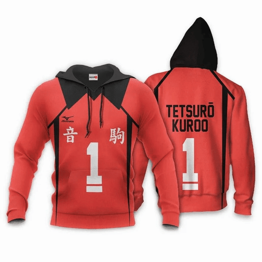 Nekoma Tetsuro Kuroo Anime Manga Haikyuu Fukurodani Number 1 For Men And Women 3d Hoodie Zip Hoodie Moonbestprint