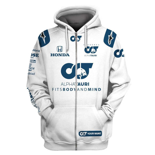 Alphatauri Honda F1 Team Custom Name And Number 3d All Over Print Shirt Hoodie Moonbestprint