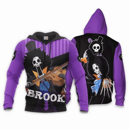 One Piece Brook One Piece Anime Manga For Men And Women 3d Hoodie Zip Hoodie Moonbestprint