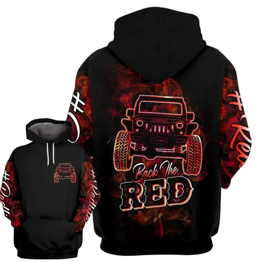 Jeep Love Gift, Jeep Back The Red Ver23 All Over Print Hoodie, Zip Hoodie Moonbestprint