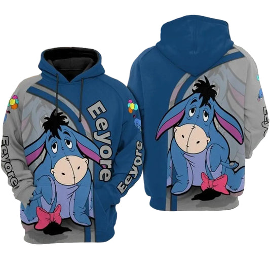 Eeyore Cartoon Winnie The Pooh 8 Over Print 3d Hoodie Zip Hoodie Moonbestprint
