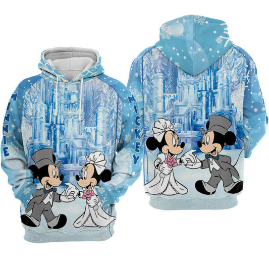 Mickey Minnie Wedding Valentine's Day Couple Hoodie Zip Hoodie Moonbestprint