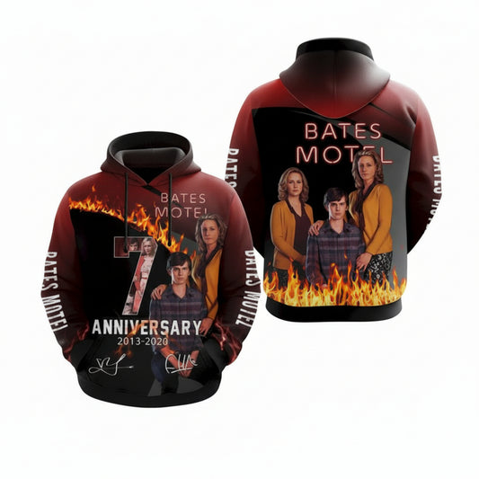 Bates Motel 7 Anniversary Signature 3d Hoodie Moonbestprint