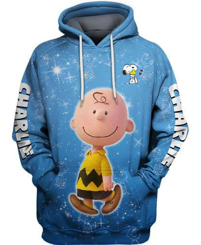 Charlie Brown And Snoopy 3d Hoodie Zipper Hoodie Moonbestprint