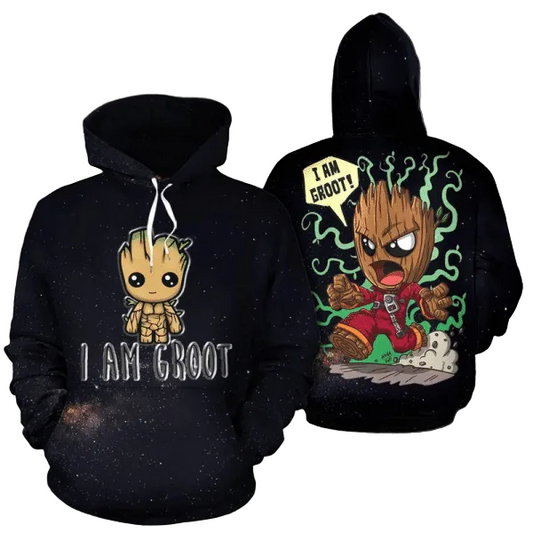 Groot,iam Groot Marvel Comics 2k548 Lover Gift ,groot All Over Print 3d Hoodie Moonbestprint