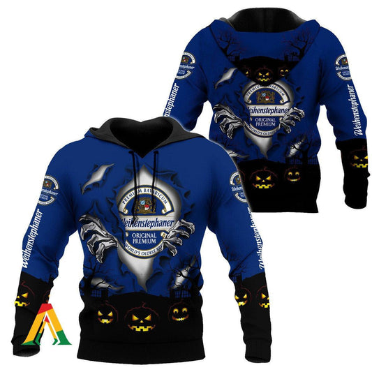 Scary Night Halloween Weihenstephaner Beer Hoodie &amp; Zip Hoodie Moonbestprint
