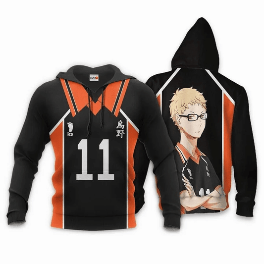 Kei Tsukishima Karasuno Anime Manga Haikyuu Number 11 For Men And Women 3d Hoodie Zip Hoodie Moonbestprint