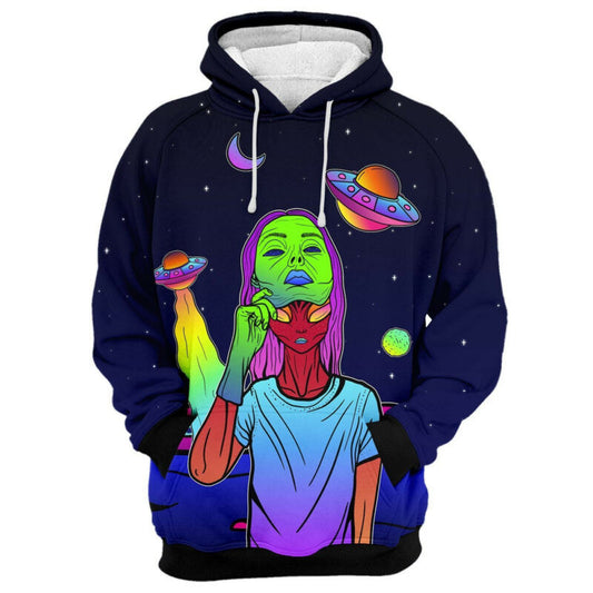 Disguising Human Alien 3d Hoodie Zip Hoodie Moonbestprint